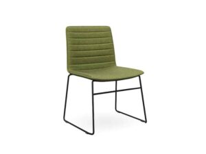 Nicola Chair Moss Green Sled No Arms 02web