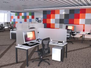 PlexaPanels with HushHung HushTiles frosted