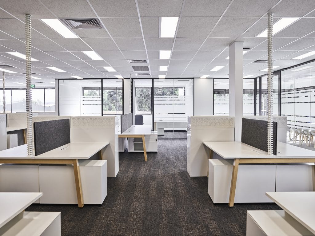 breakout benches & a custom storage wall