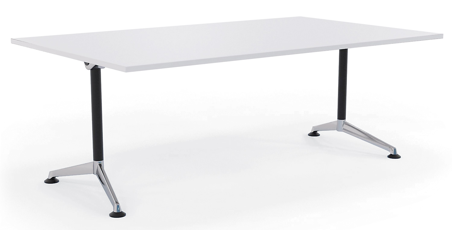 Boardroom table bench top white Topaz Furniture 1
