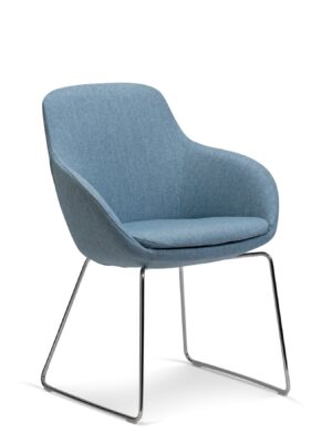 soft seating chair light blue side